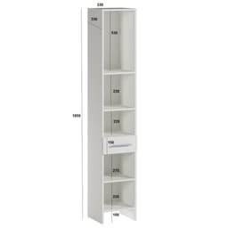 Шкаф – пенал для ванной комнаты «Клик Мебель. Пронто», 330×330×1850 мм, цвет белый