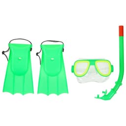 Набор для плавания детский ONLYTOP: маска, трубка, ласты безразмерные, цвета МИКС