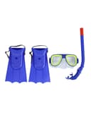 Набор для плавания детский ONLYTOP: маска, трубка, ласты безразмерные, цвета МИКС