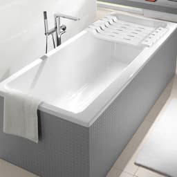 Полка - сиденье на ванну IDEA, пластик, до 80 кг, 30×68×7 см, белая