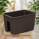 Кашпо на перила «Ротанг», 12 л, коричневое