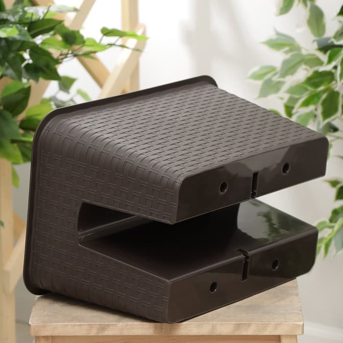 Кашпо на перила «Ротанг», 12 л, коричневое