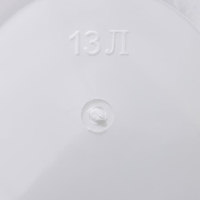 Ваза для цветов, 13 л, d=28 см, h=35 см, пластиковая, белая