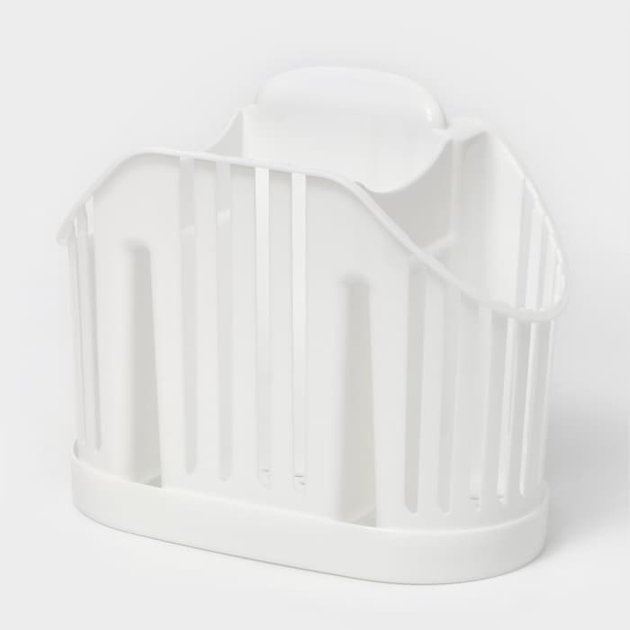 Подставка для столовых приборов IDEA, 3-х секционная, пластик, белый