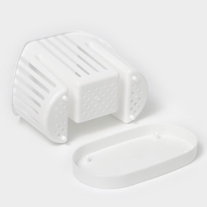 Подставка для столовых приборов IDEA, 3-х секционная, пластик, белый