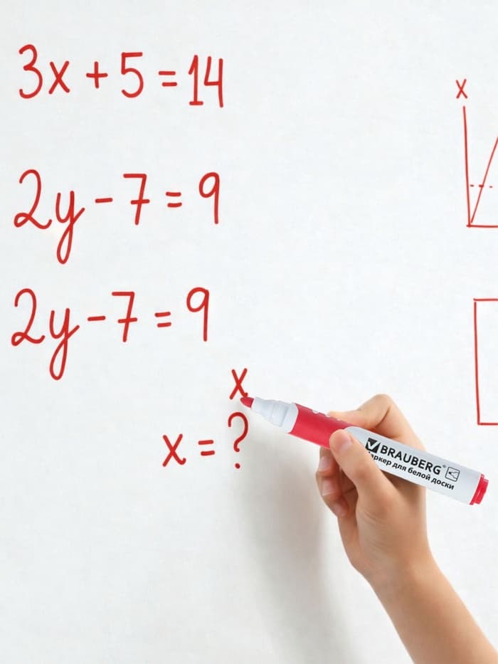 Набор маркеров для доски Brauberg. Soft, 4 цвета, узел 5.0 мм, ширина линии 5.0 мм, резиновая вставка, водные