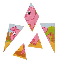 Головоломка геометрическая деревянная Лесная мастерская «Животные», двусторонние