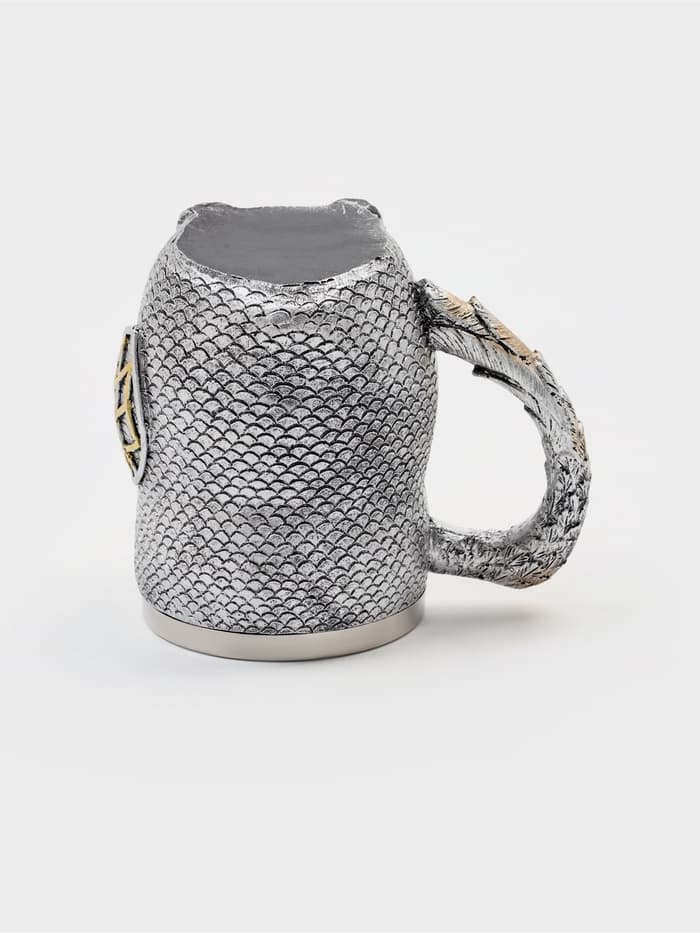 Кружка средневековая «Сова», 400 мл, 14.5×10×11.5 см, нержавеющая сталь, серебристая