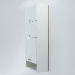 Шкаф подвесной для ванной комнаты «Клик Мебель. Пронто», 600×240×1200 мм, цвет белый