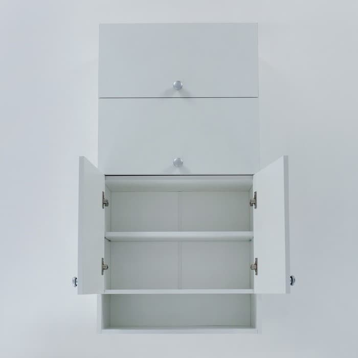Шкаф подвесной для ванной комнаты «Клик Мебель. Пронто», 600×240×1200 мм, цвет белый