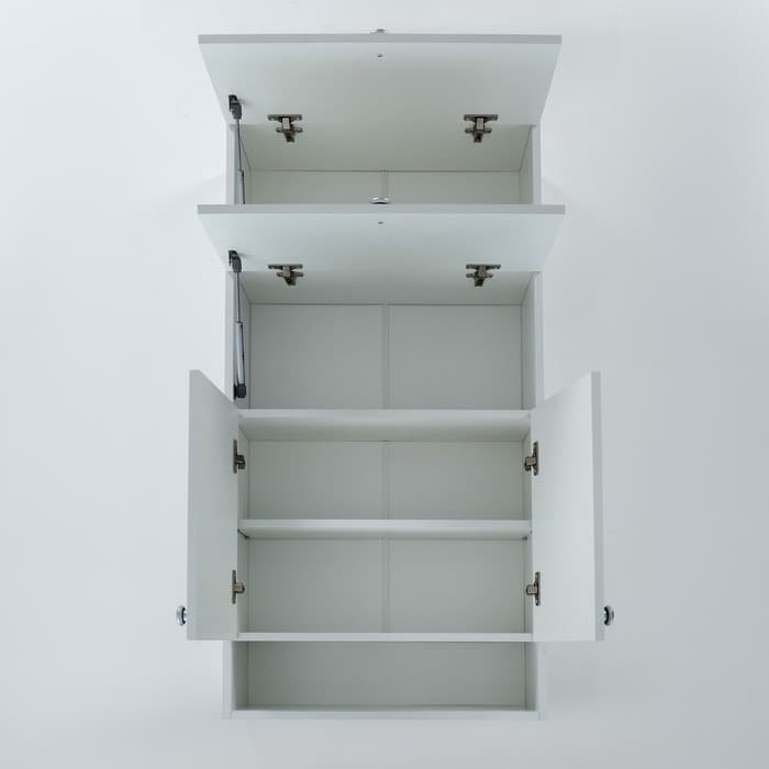 Шкаф подвесной для ванной комнаты «Клик Мебель. Пронто», 600×240×1200 мм, цвет белый