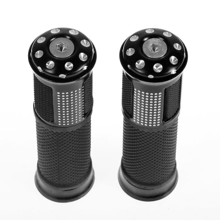 Грипсы универсальные, противоскользящие 22×130 мм, чёрный, набор 2 шт.