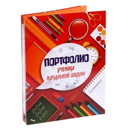 Папка школьная на кольцах «Портфолио ученика начальной школы», без разделителей, 24.5×32 см
