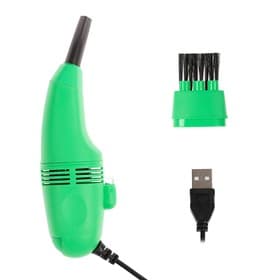 Пылесос для компьютера и периферии Luazon MR-01, от USB, с насадками, зелёный