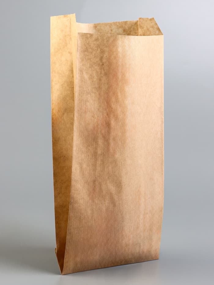 Пакет бумажный фасовочный, крафт, V-образное дно 30×14×6 см