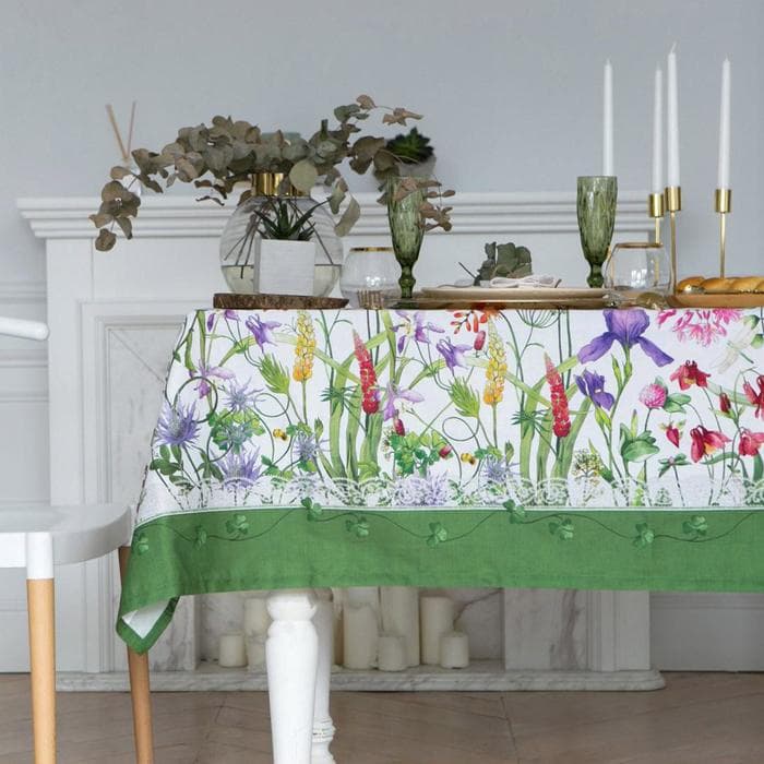Скатерть «Этель. Луговые цветы», 180×150 см, 100 % хлопок, саржа 190 г/м²