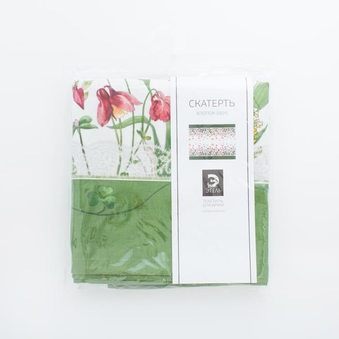 Скатерть «Этель. Луговые цветы», 180×150 см, 100 % хлопок, саржа 190 г/м²
