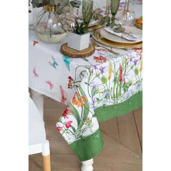 Скатерть «Этель. Луговые цветы», 180×150 см, 100 % хлопок, саржа 190 г/м²