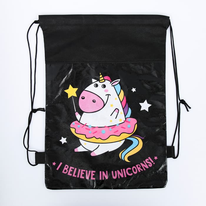 Мешок для обуви, I believe in unicorns, (нетканый материал) 41×30 см