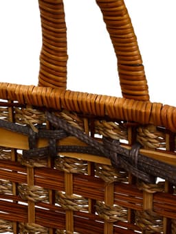 Корзина плетёная для хранения «Пикник», 26×35×37, ротанг, с ручкой, коричневая