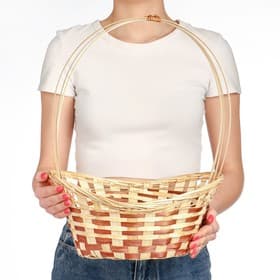 Корзина плетёная для хранения «Ладья», 36×27×13 см, бамбук