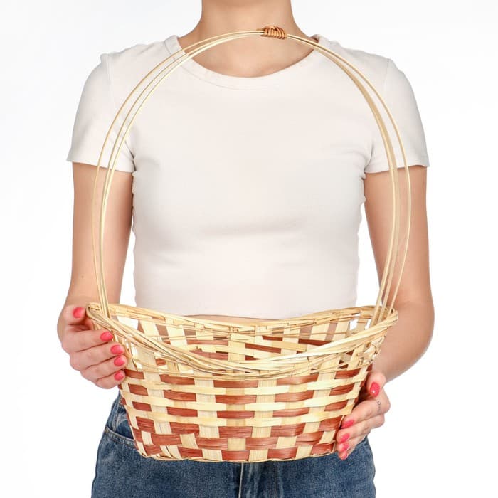 Корзина плетёная для хранения «Ладья», 36×27×13 см, бамбук