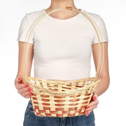 Корзина плетёная для хранения «Ладья», 36×27×13 см, бамбук