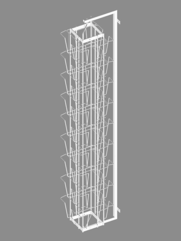 Дисплей вращающийся 36 ячеек А5 для открыток, 16×16×119 см, белый