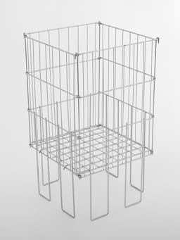 Корзина для распродаж 40×40×78 см, цвет хром