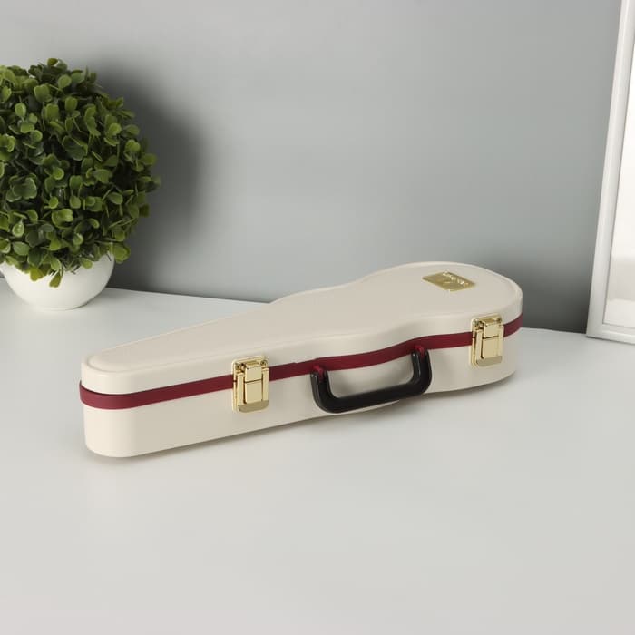 Шкатулка музыкальная механическая «Скрипка», пластик, белая, 6×34.5×12.7 см