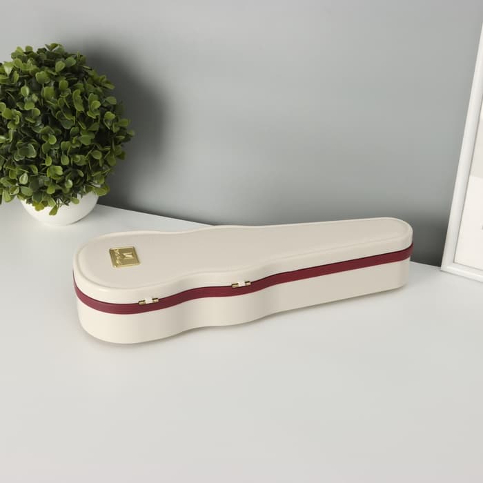 Шкатулка музыкальная механическая «Скрипка», пластик, белая, 6×34.5×12.7 см