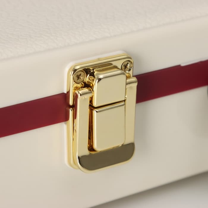 Шкатулка музыкальная механическая «Скрипка», пластик, белая, 6×34.5×12.7 см