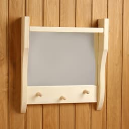 Зеркало для бани и сауны, 45×50 см, с полкой, 3 крючка