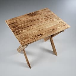 Стол садовый, 80×80×70 см, обожжённое дерево, складной
