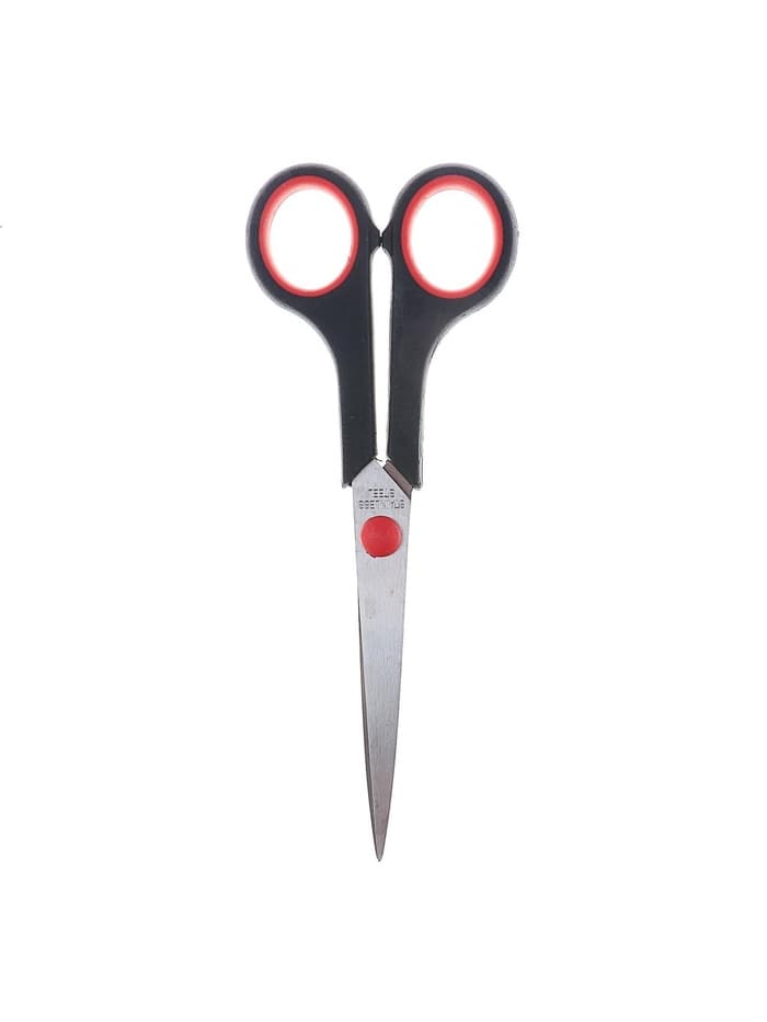 Ножницы канцелярские 17.5 см пластиковые ручки, в картонной коробке, МИКС