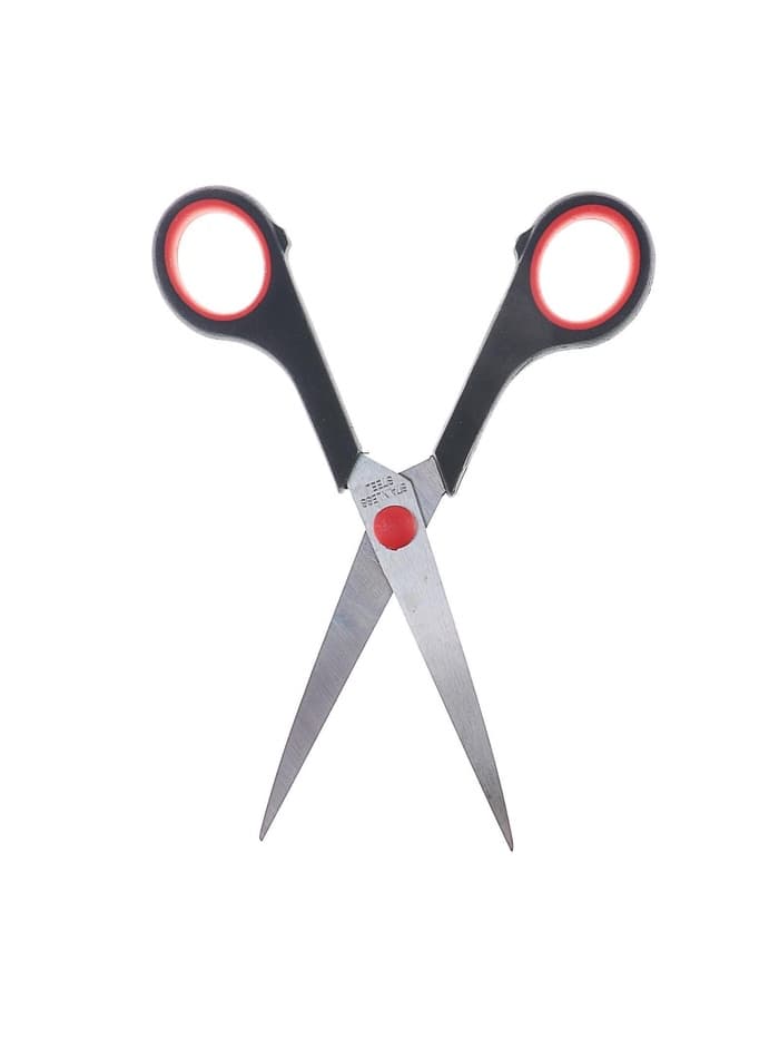 Ножницы канцелярские 17.5 см пластиковые ручки, в картонной коробке, МИКС