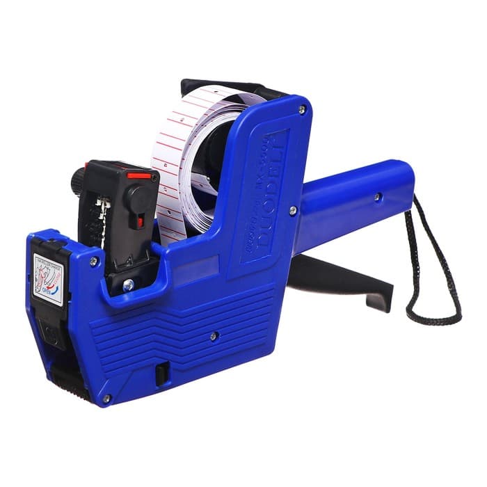 Этикет-пистолет 1-строчный (цифры, знаки), 8 символов, 21×12 мм, прямоугольный