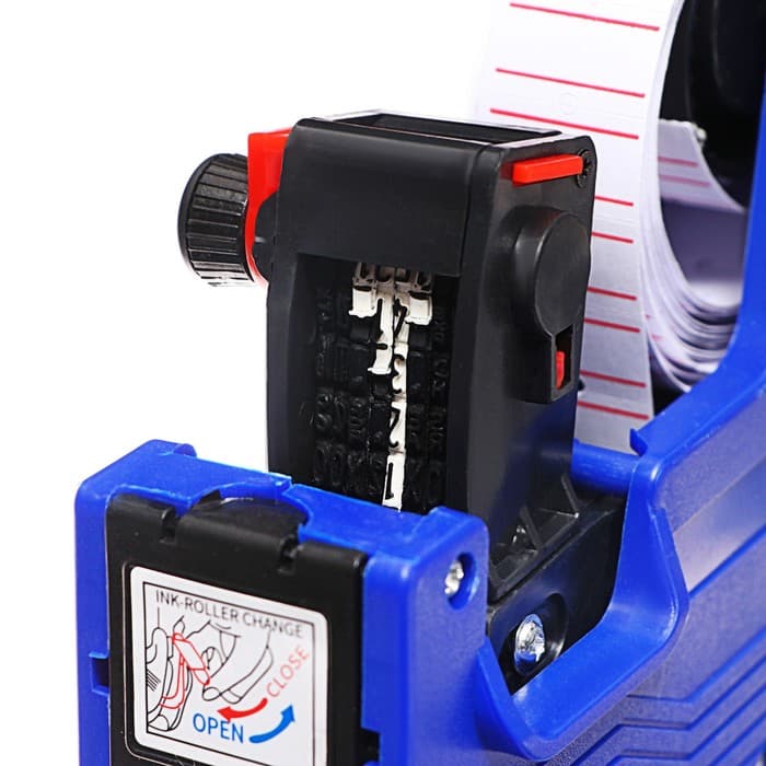 Этикет-пистолет 1-строчный (цифры, знаки), 8 символов, 21×12 мм, прямоугольный