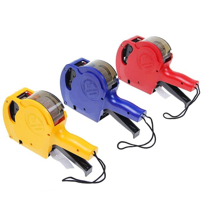 Этикет-пистолет 1-строчный (цифры, знаки), 8 символов, 21×12 мм, прямоугольный