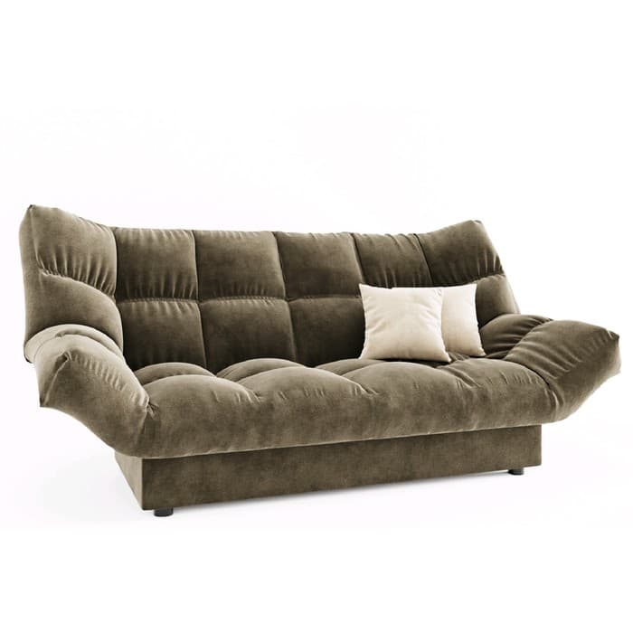 Диван прямой «Клик кляк», механизм книжка, спальное место 1350×2080 мм, цвет селфи 03/подушки селфи 01