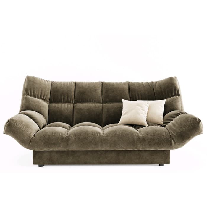 Диван прямой «Клик кляк», механизм книжка, спальное место 1350×2080 мм, цвет селфи 03/подушки селфи 01