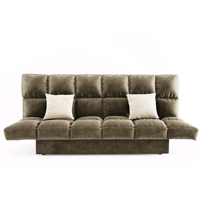 Диван прямой «Клик кляк», механизм книжка, спальное место 1350×2080 мм, цвет селфи 03/подушки селфи 01