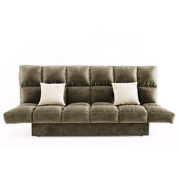 Диван прямой «Клик кляк», механизм книжка, спальное место 1350×2080 мм, цвет селфи 03/подушки селфи 01