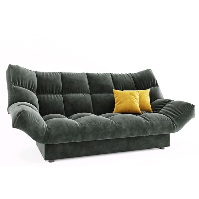 Диван прямой «Клик кляк», механизм книжка, спальное место 1350×2080 мм, цвет селфи 07/подушки селфи 08