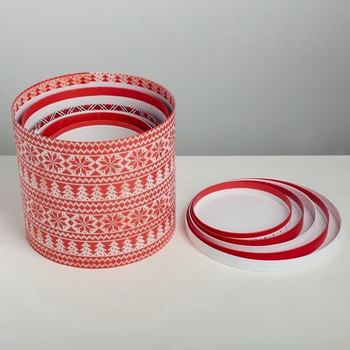 Набор подарочных коробок 5 в 1 «Скандинавские узоры», 13×14‒19.5×22 см, Новый год