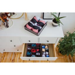 Органайзер для хранения белья Доляна «Пастель», 7 отделений, 34×30×8 см, цвет коричневый