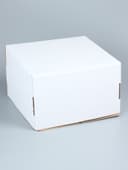 Коробка под торт, белая, 30×30×19 см