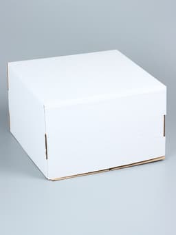 Коробка под торт, белая, 30×30×19 см