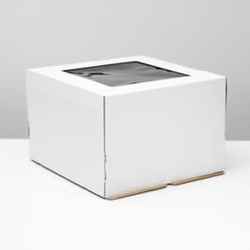 Коробка для торта, с окном, 30×30×19 см