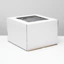 Коробка для торта, с окном, 30×30×19 см